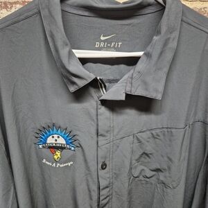 Nike Dri-fit 3XL Gray button down shirt Coach Rivera's Bowl A Palooga Carolina P